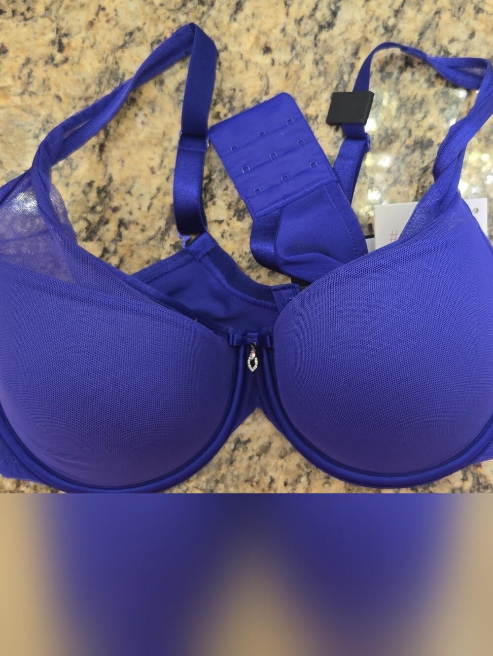 Curvy Couture Molded Underwire Bra in Royal Blue